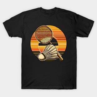 Retro Badminton Graphic T-Shirt